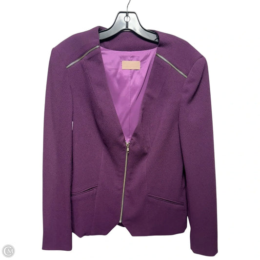 Zip Blazer By Curete In Purple, Size: 6