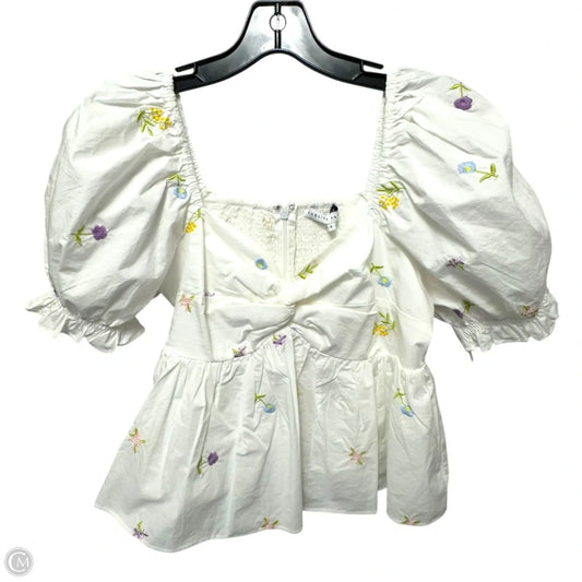 Top Short Sleeve By English Factory In Floral Print, Size: S