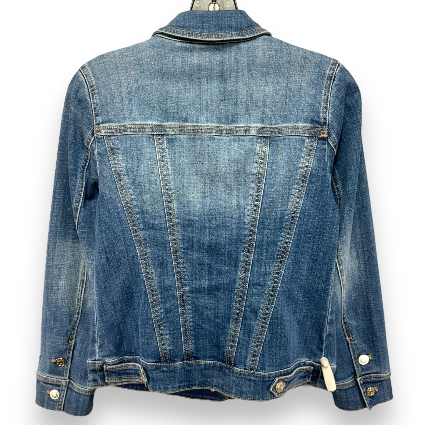 Jacket Denim By Chicos In Denim Blue, Size: 2