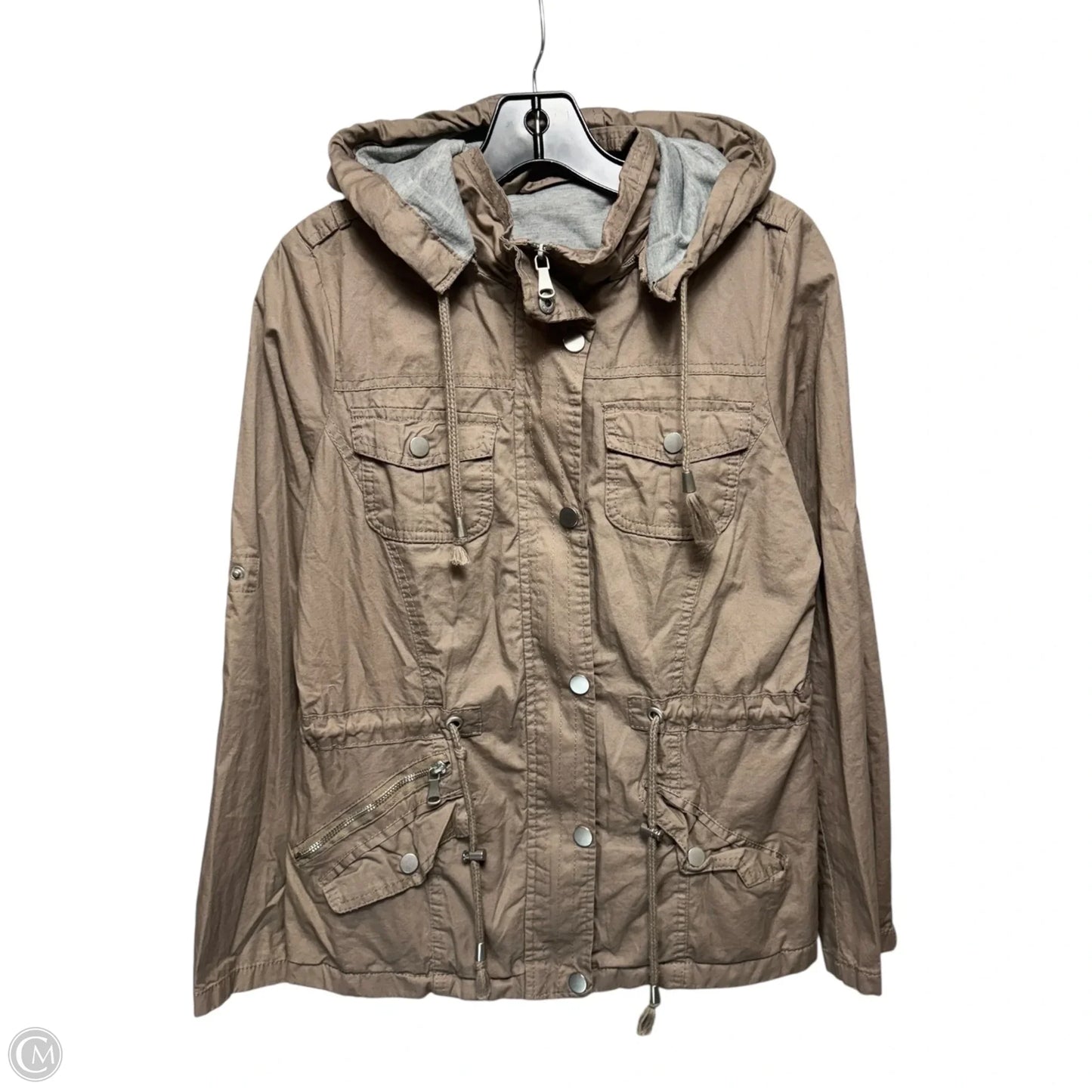 Jacket Utility By Ymi In Taupe, Size: M
