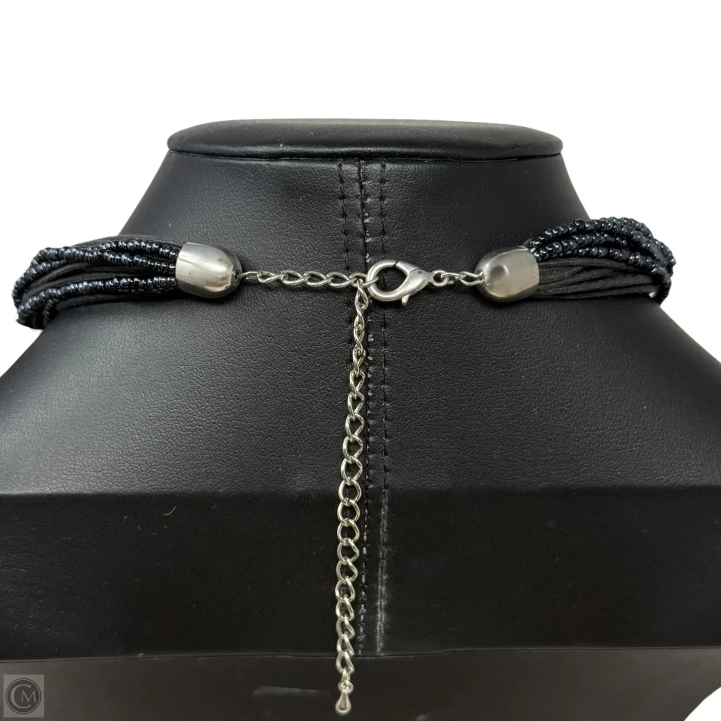 Multi Strand Leather & Beaded Shell Statement Necklace