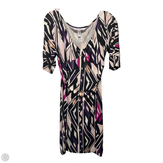 Silk Midi Dress Designer By Diane Von Furstenberg In Multi-colored, Size: 4