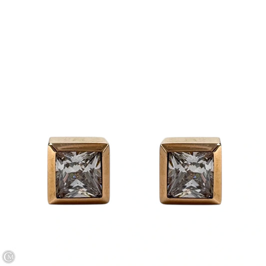Rose Gold Tone Square CZ Stud Earrings By Michael By Michael Kors