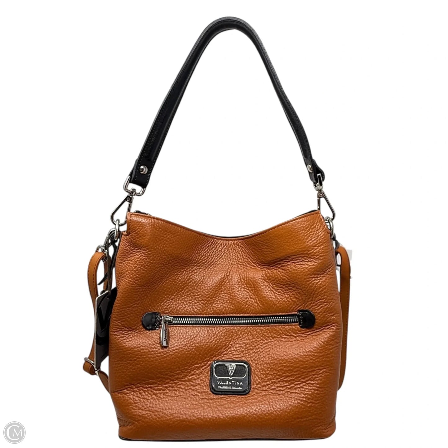 Made In Italy Leather Shoukder Bag By Valentina, Size: Medium