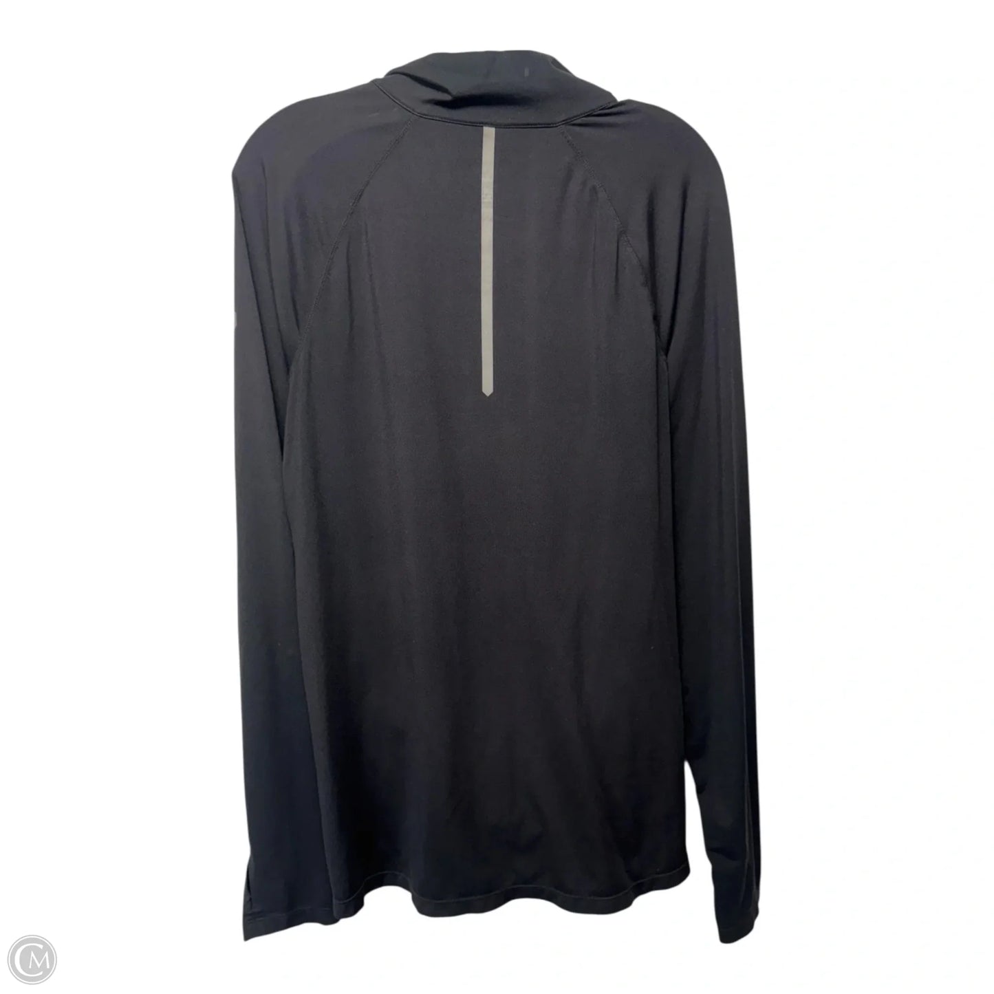 Athletic Top Long Sleeve Collar By Asics In Black, Size: Xl