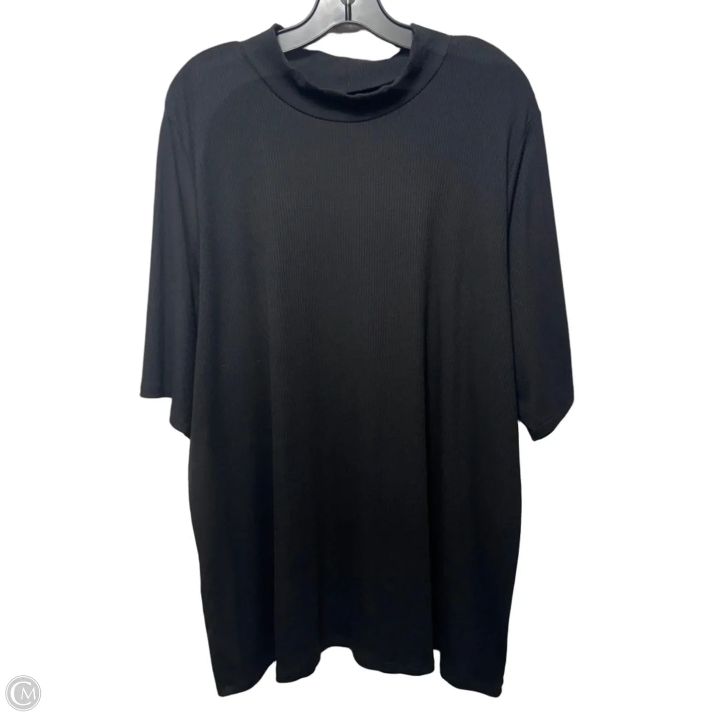 Ribbed Top Short Sleeve By Torrid In Black, Size: 5x
