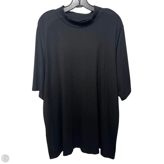 Ribbed Top Short Sleeve By Torrid In Black, Size: 5x