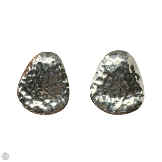 Hammered Disc Earrings Stud