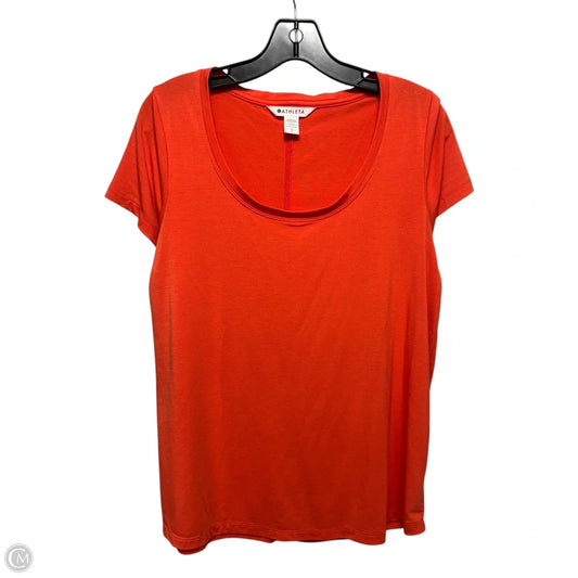 Athletic Top Short Sleeve By Athleta In Orange, Size: S