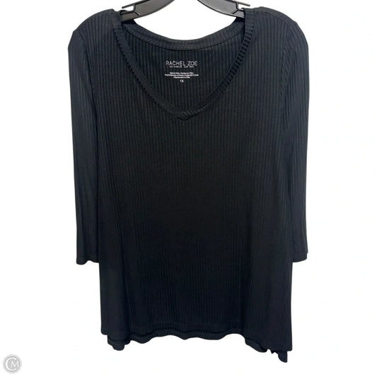 Top Long Sleeve By Rachel Zoe In Black, Size: 1x