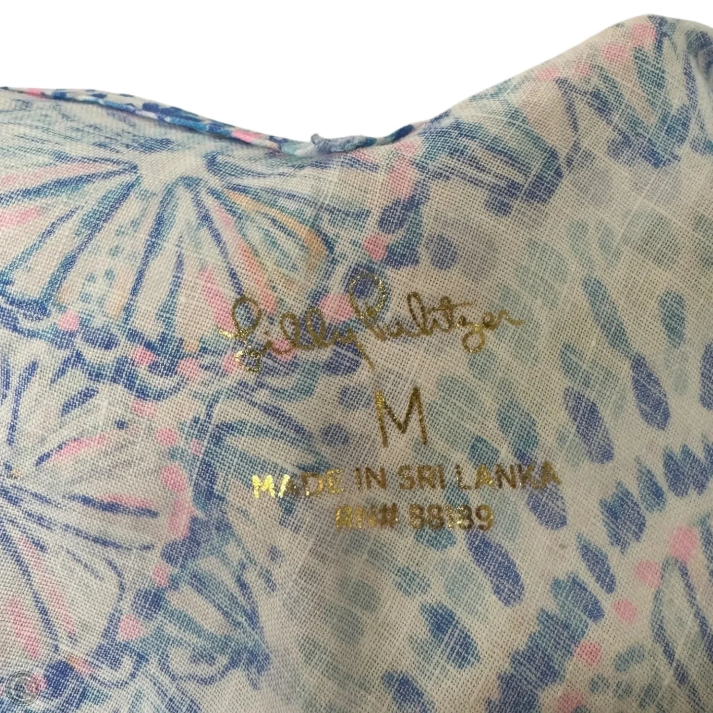 Florin Sleeveless Linen Dress Designer By Lilly Pulitzer In Blue Grotto CommotionIn The Ocean , Size: M