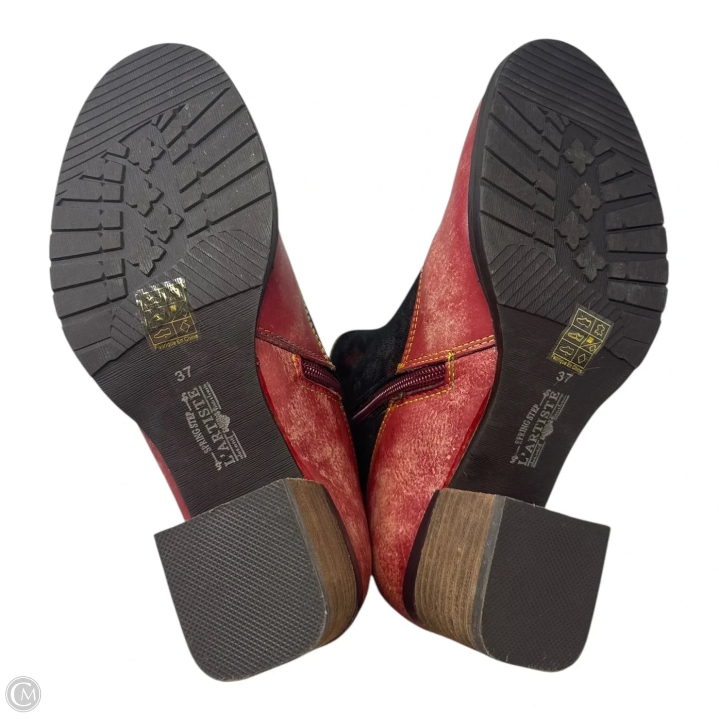 Gabory Boots Ankle Heels By Spring Step In Red, Size: 7