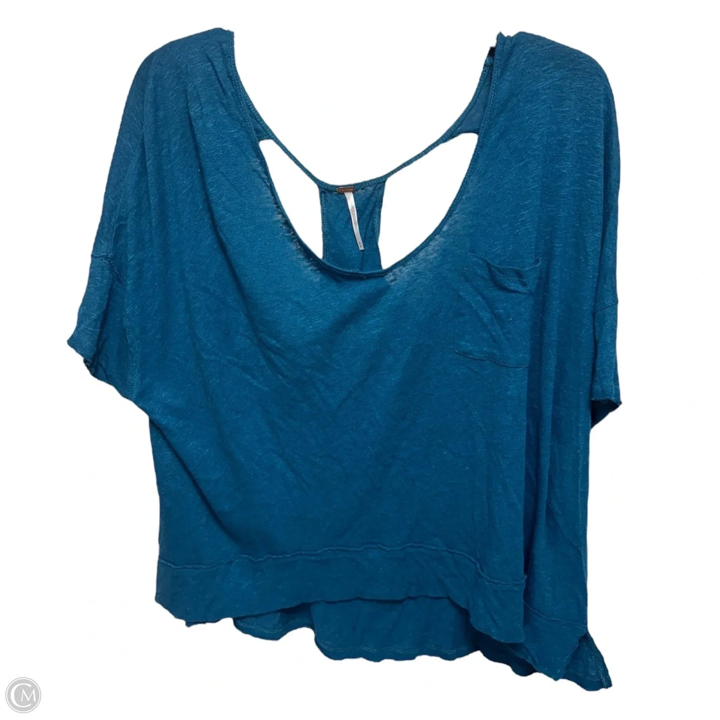 Crescent Moon Jersey Pullover Top By Free People In Peacock, Size: M