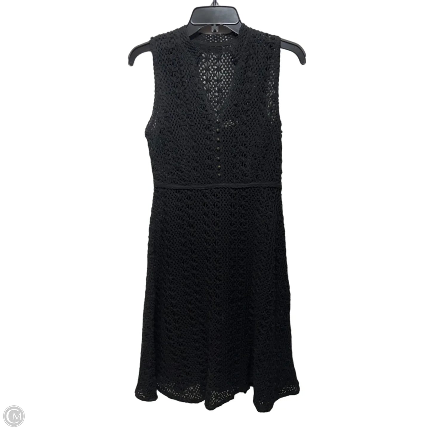 Evelyn Crochet Fit and Flare Dress By Meadow Rue X Anthropologie In Black, Size: 6