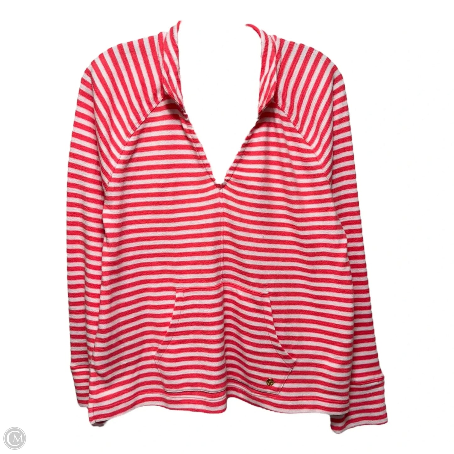 Cassie Popover Sweater Designer By Lilly Pulitzer In Cane Coral St Tropez Stripe, Size: M
