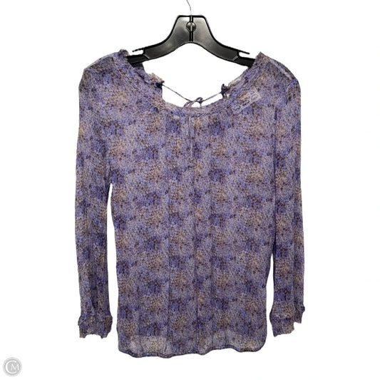 Top Long Sleeve By BOSS Orange by Hugo Boss In Purple, Size: S