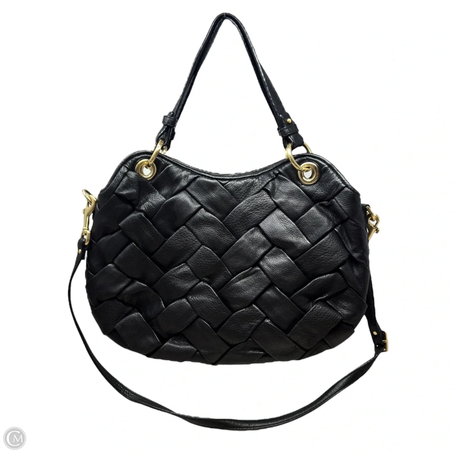 Genevieve Woven Leather Shoulder Bag By Cole-haan, Size: Medium