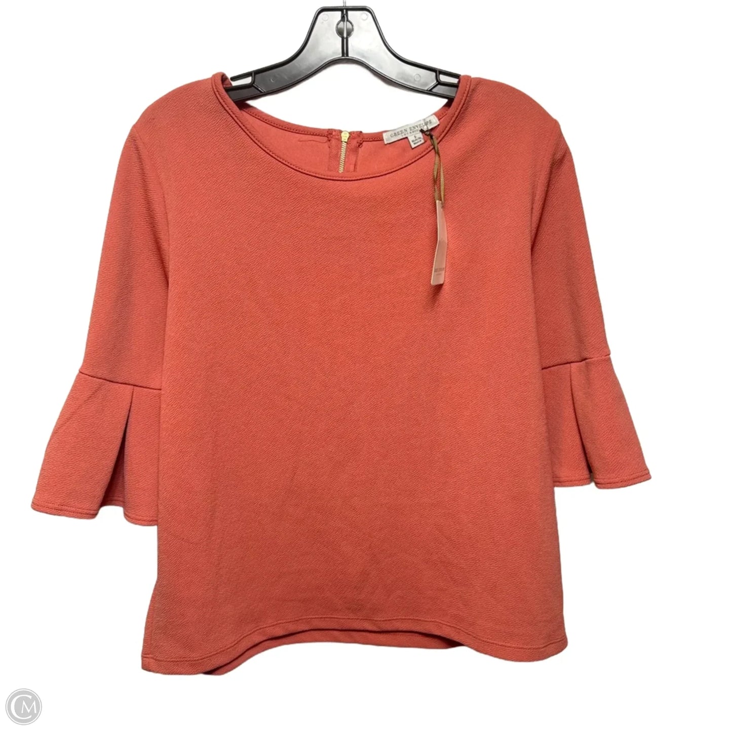 Top 3/4 Sleeve By Green Envelope In Coral, Size: L