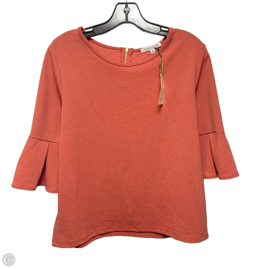 Top 3/4 Sleeve By Green Envelope In Coral, Size: L