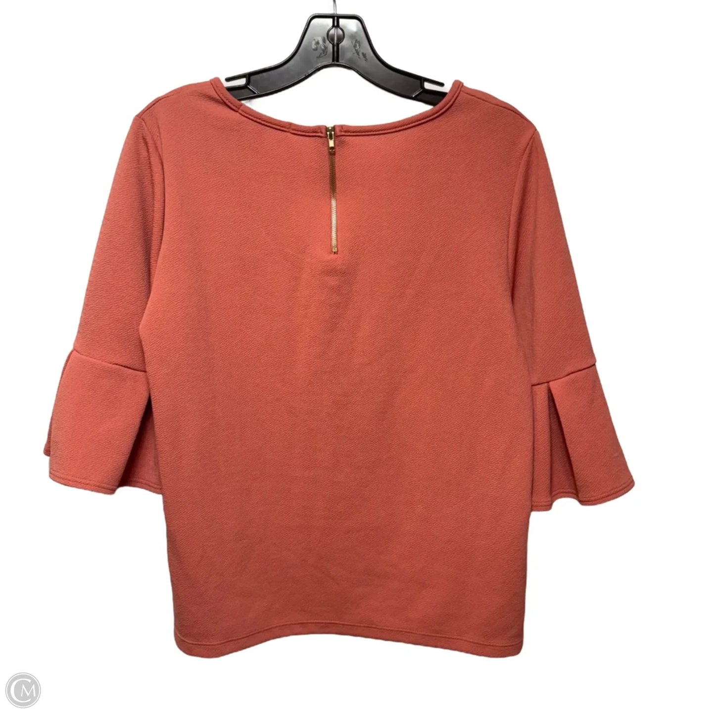 Top 3/4 Sleeve By Green Envelope In Coral, Size: L