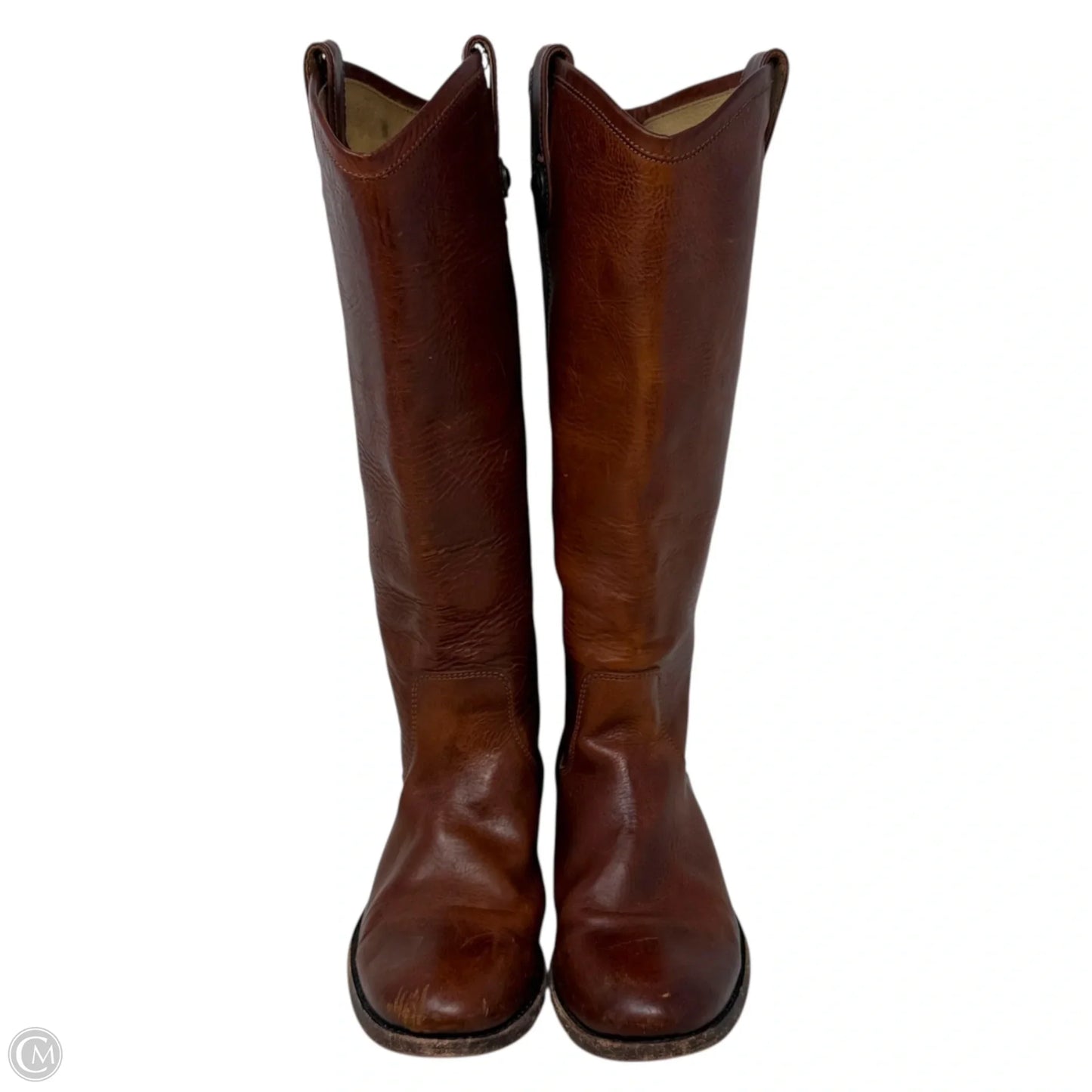 Melissa Button Boots Designer By Frye In Brown, Size: 7.5