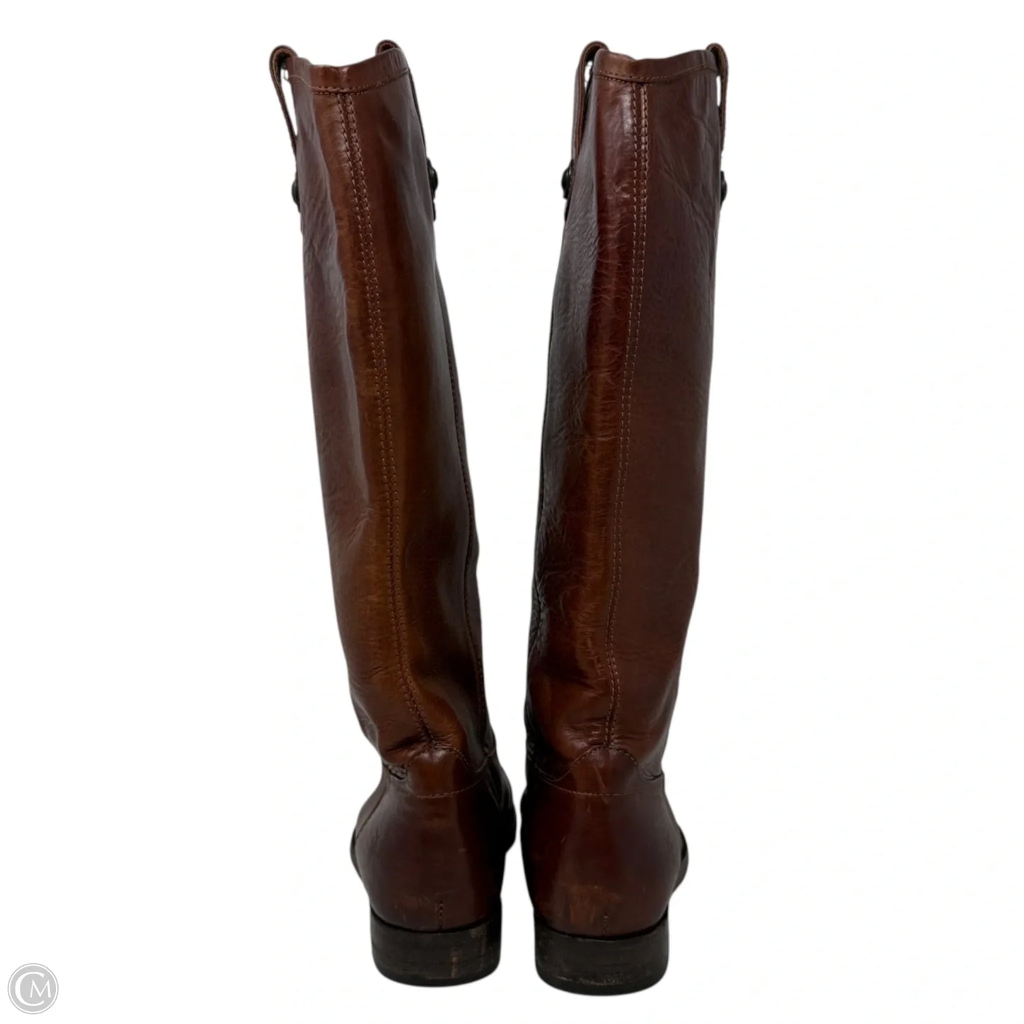 Melissa Button Boots Designer By Frye In Brown, Size: 7.5