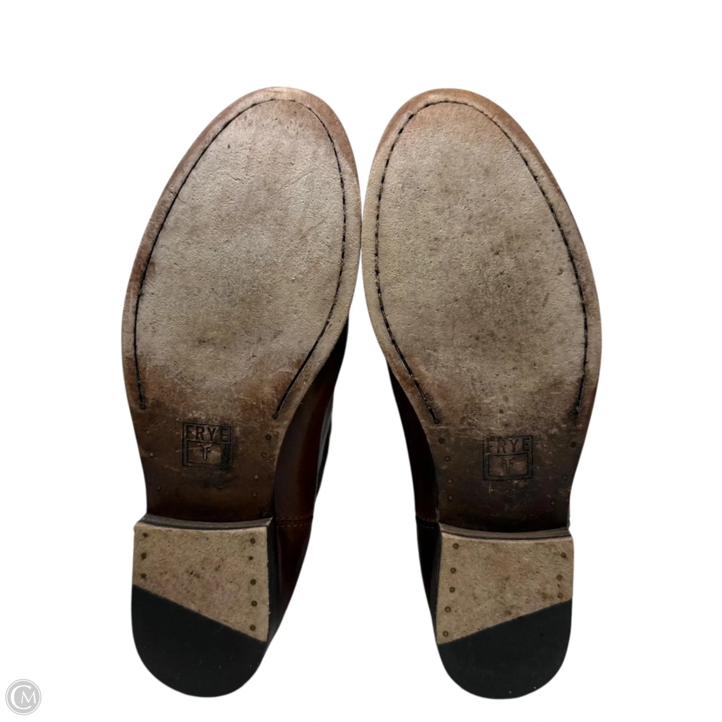 Melissa Button Boots Designer By Frye In Brown, Size: 7.5