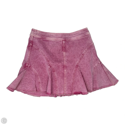 Skirt Mini & Short By Pilcro In Pink Denim, Size: 10
