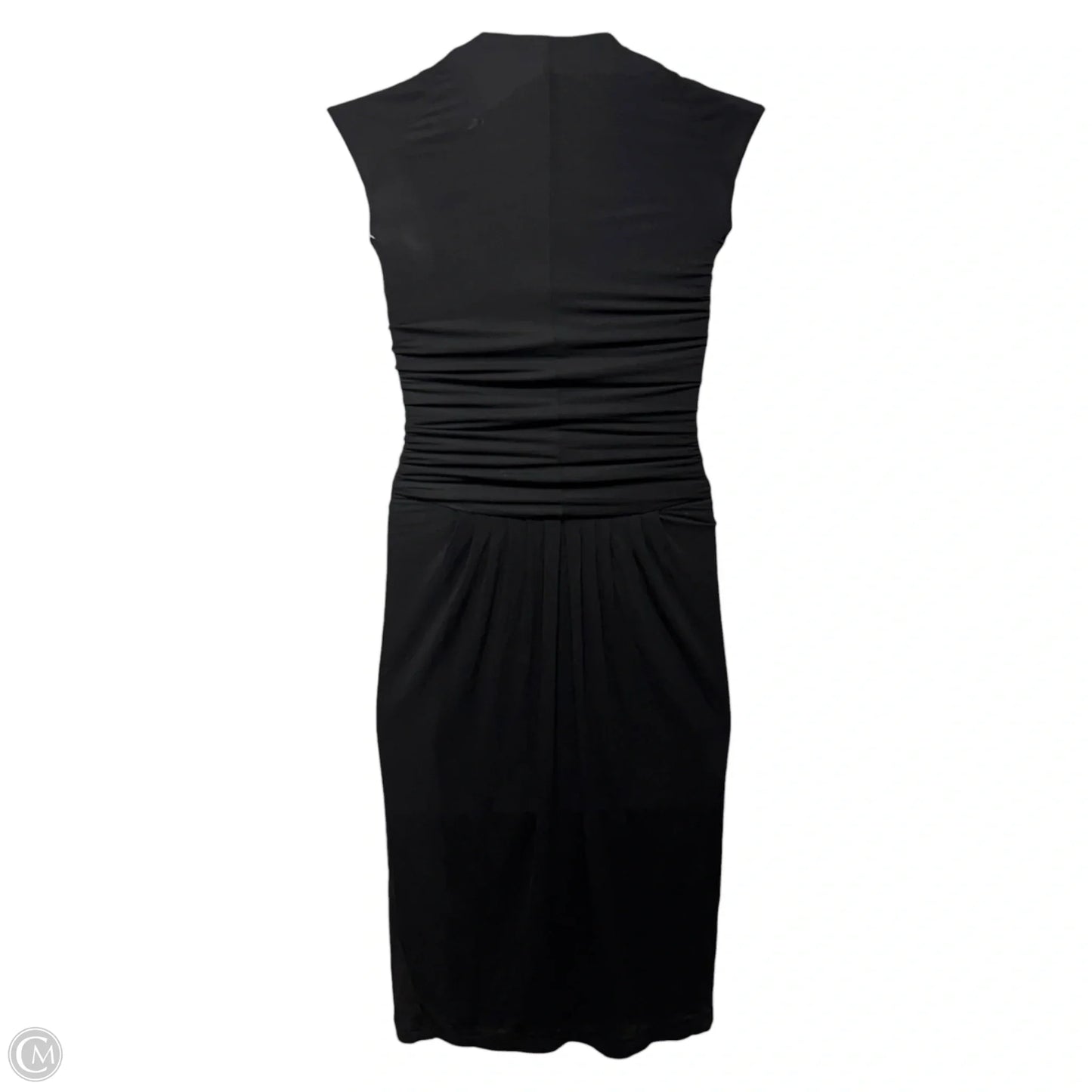 Draped Dress Casual Midi By Donna Karan Collection In Black, Size: M