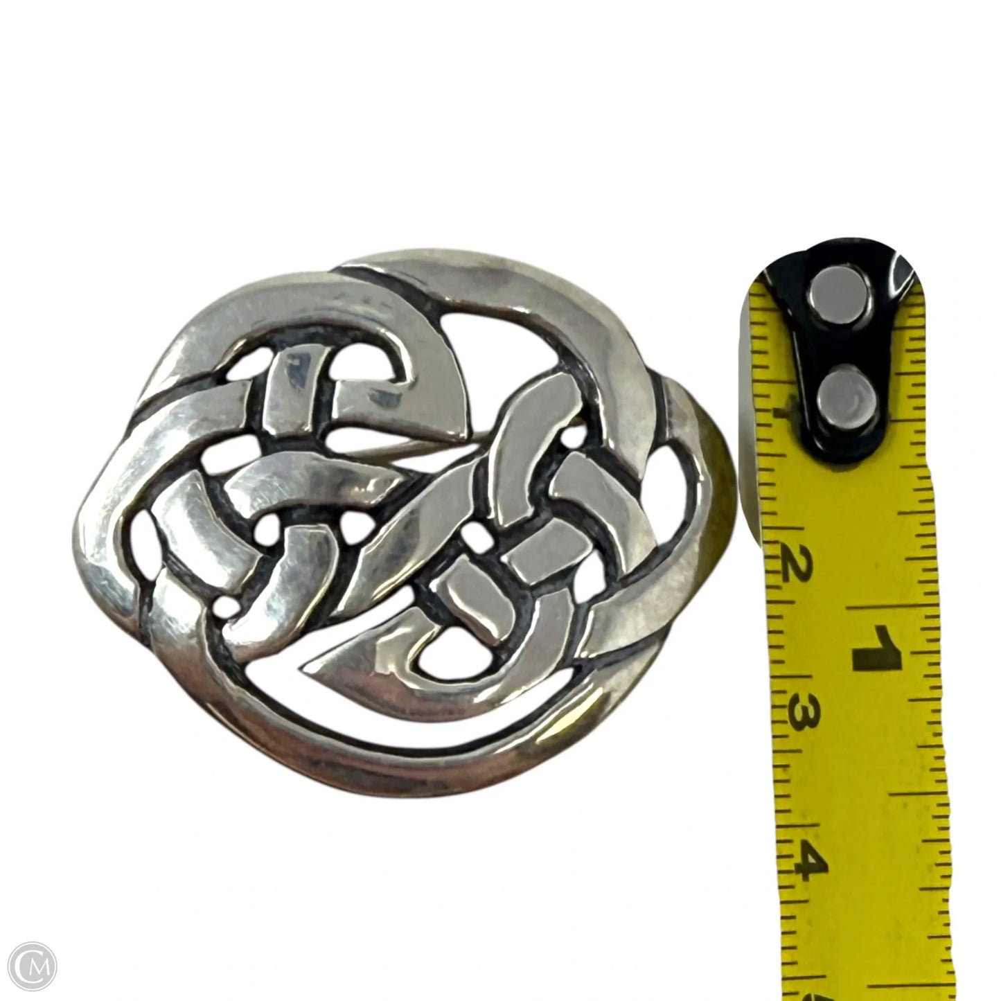 Sterling Silver Celtic Knot Brooch Stamped BB