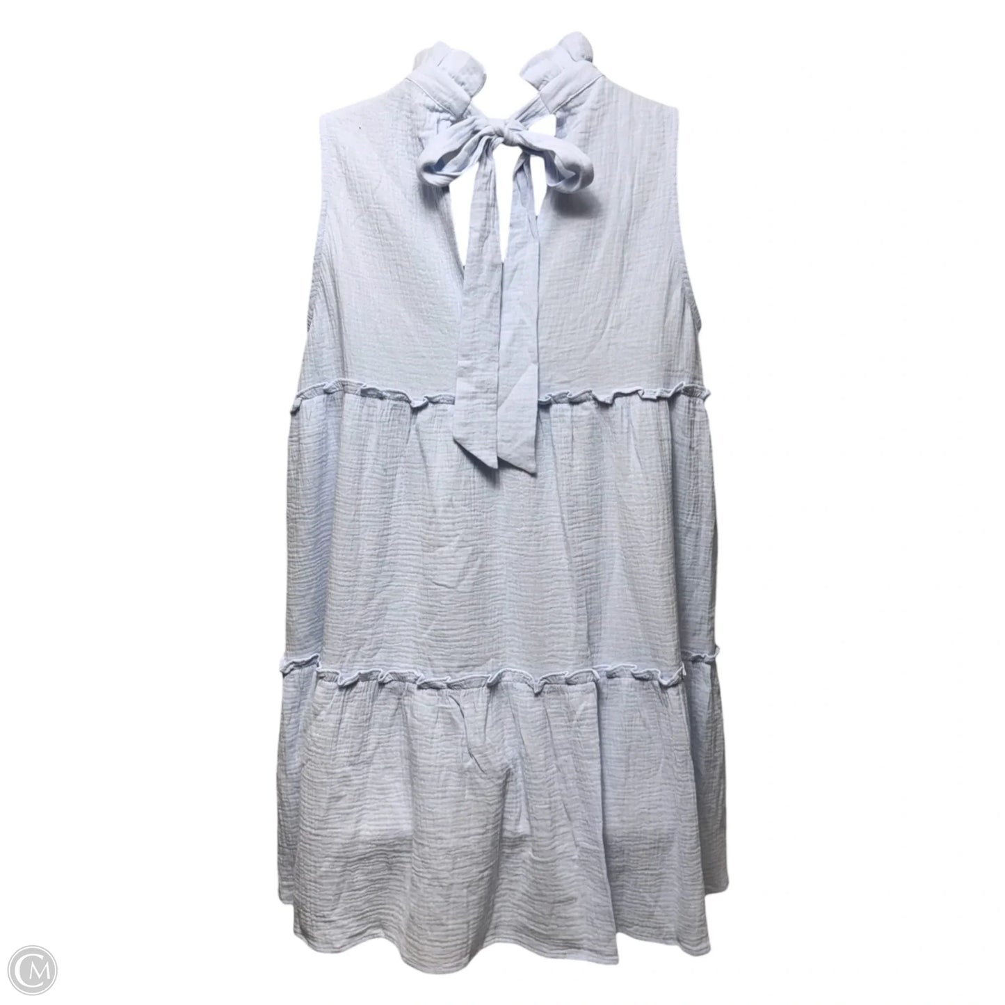 Morgan Tiered Gauze Mini Dress By Pomander Place In Blue, Size: L