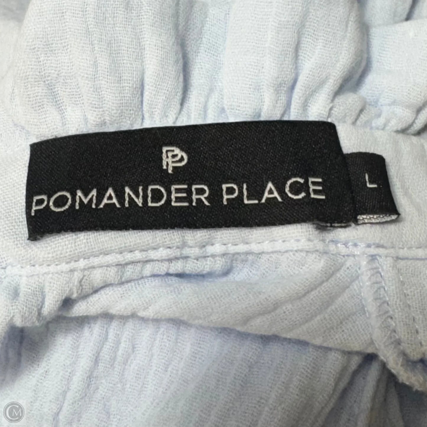 Morgan Tiered Gauze Mini Dress By Pomander Place In Blue, Size: L