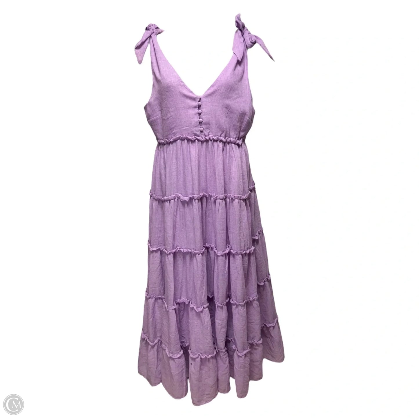 Tiered Dress Casual Maxi By English Factory In Purple, Size: L