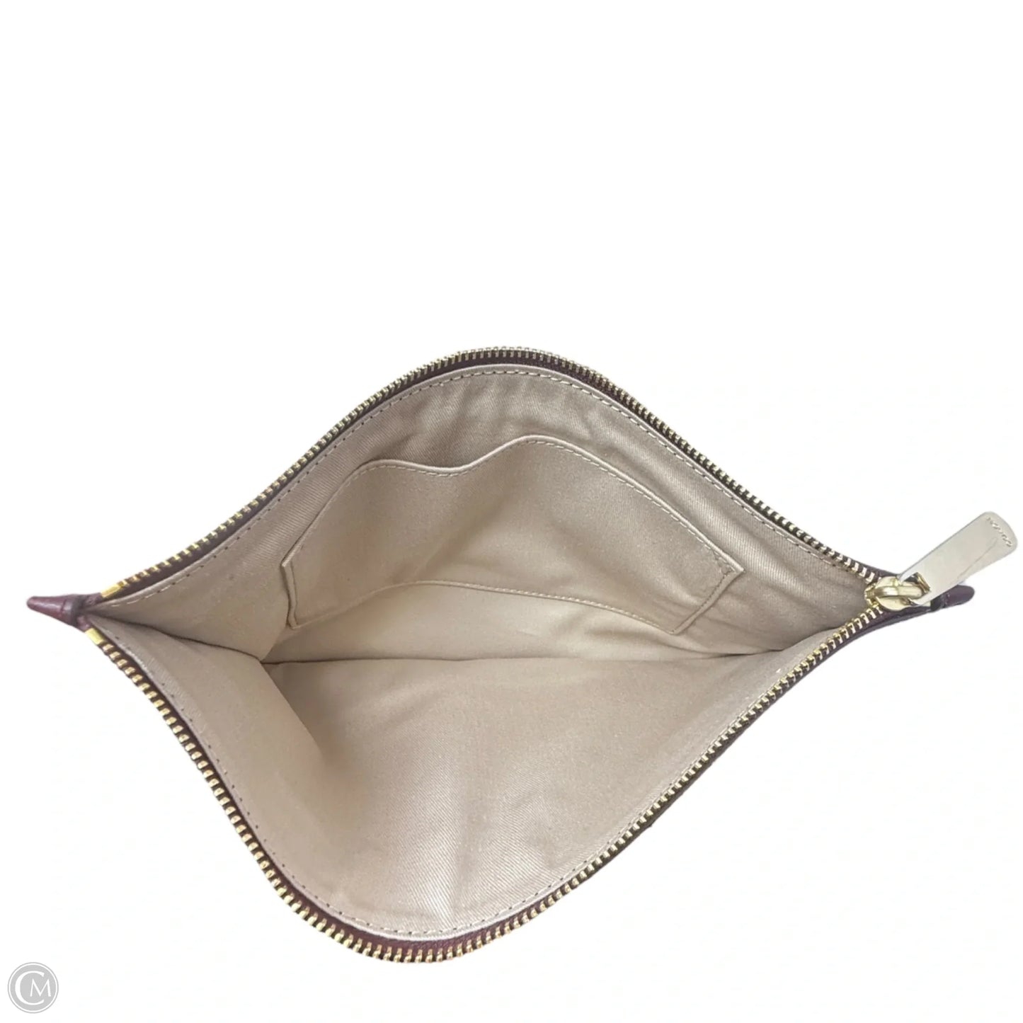 Leather Pouch Designer By Coach, Size: Medium