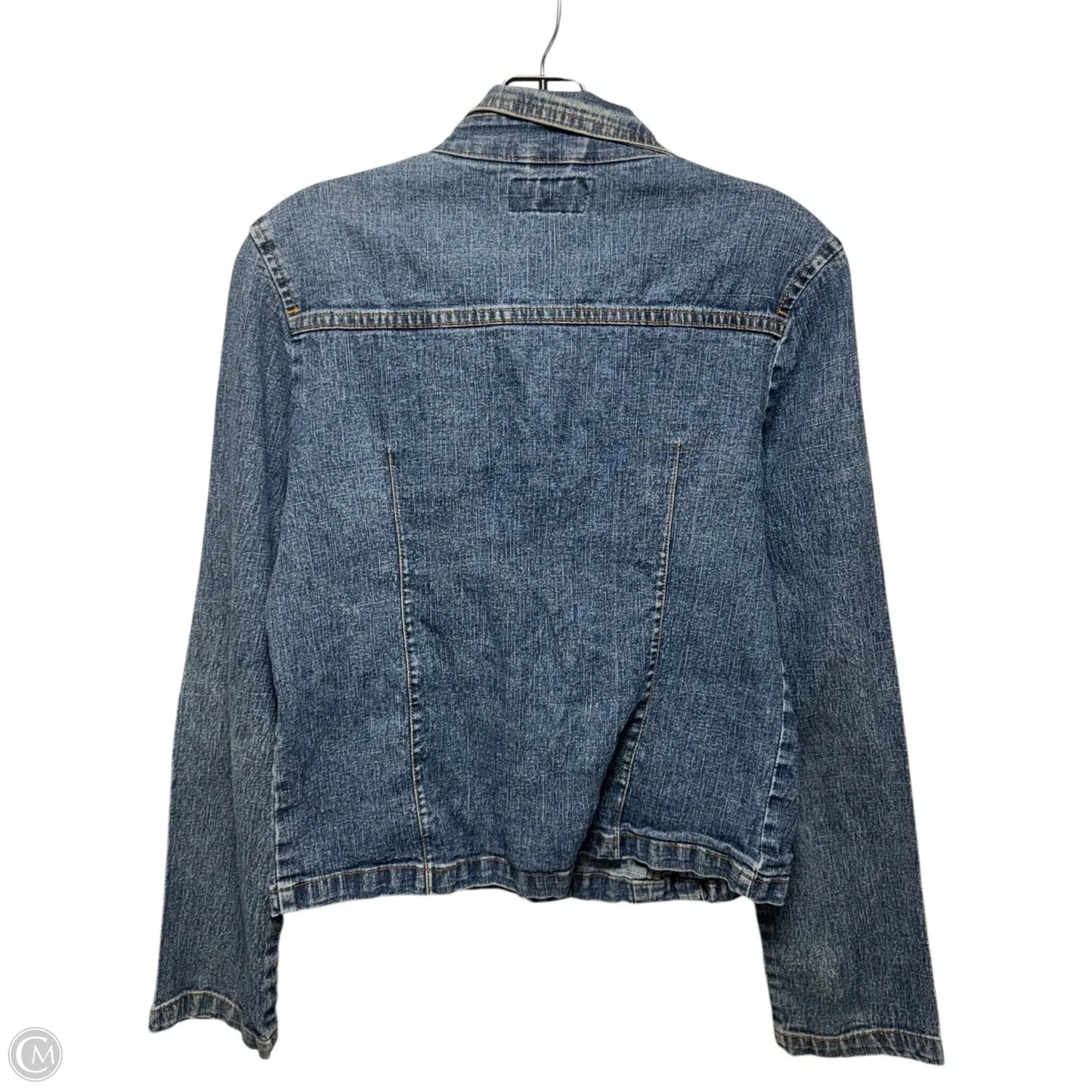 Jacket Designer By Milly In Blue Denim, Size: M