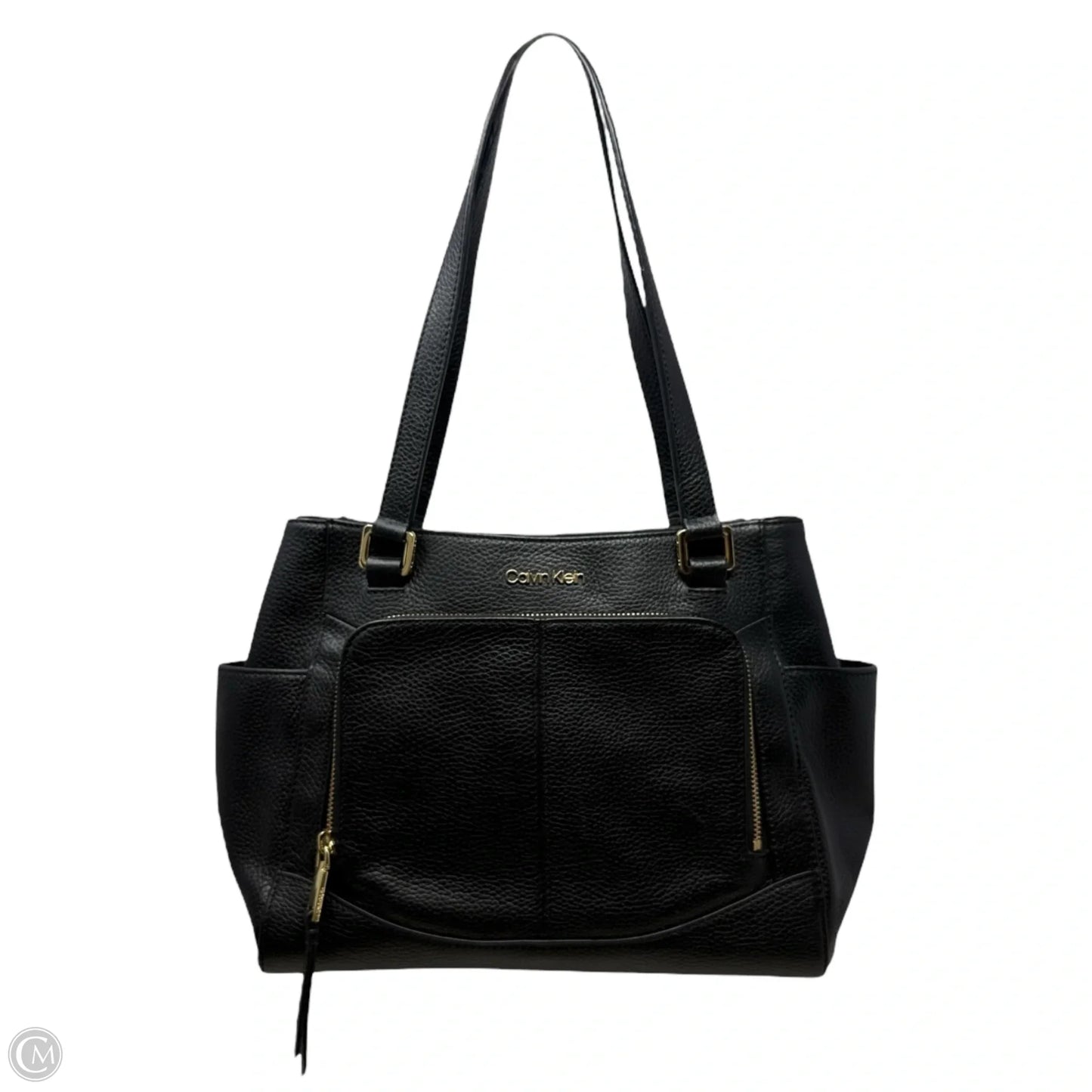 Pebbled Leather Shoulder Bag By Calvin Klein, Size: Medium