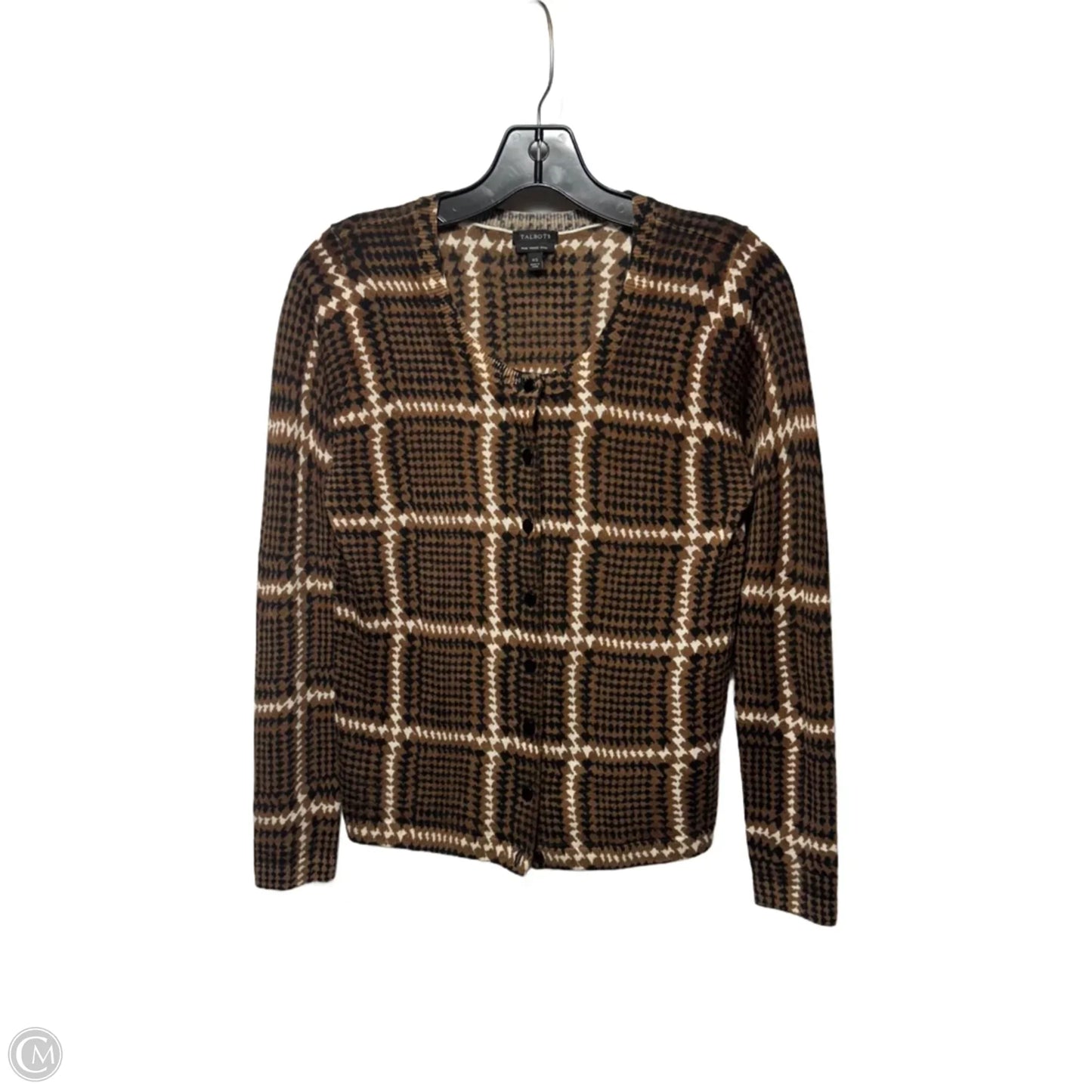 Merino Wool Sweater Cardigan By Talbots In Multi-colored, Size: Xs