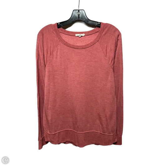 Top Long Sleeve By Threads 4 Thought In Pink, Size: S