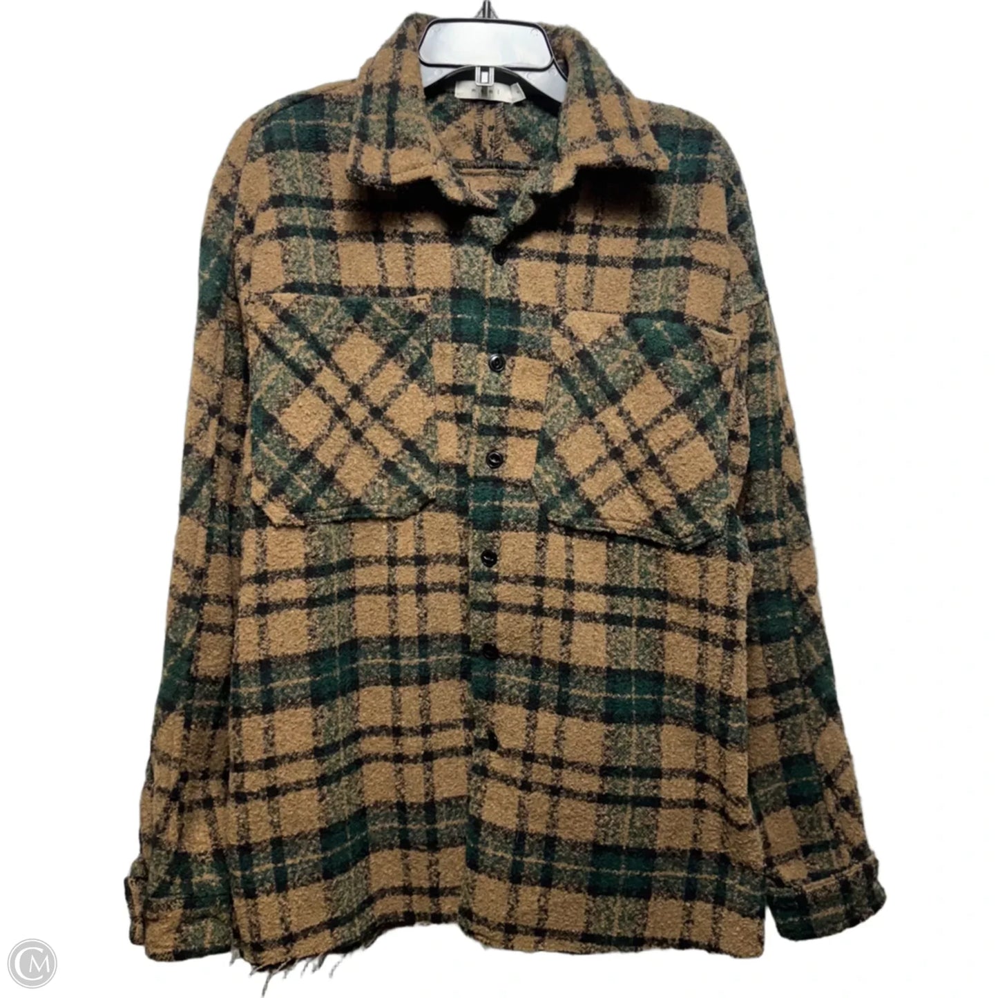 Jacket Shirt By MNML In Plaid Pattern, Size: M