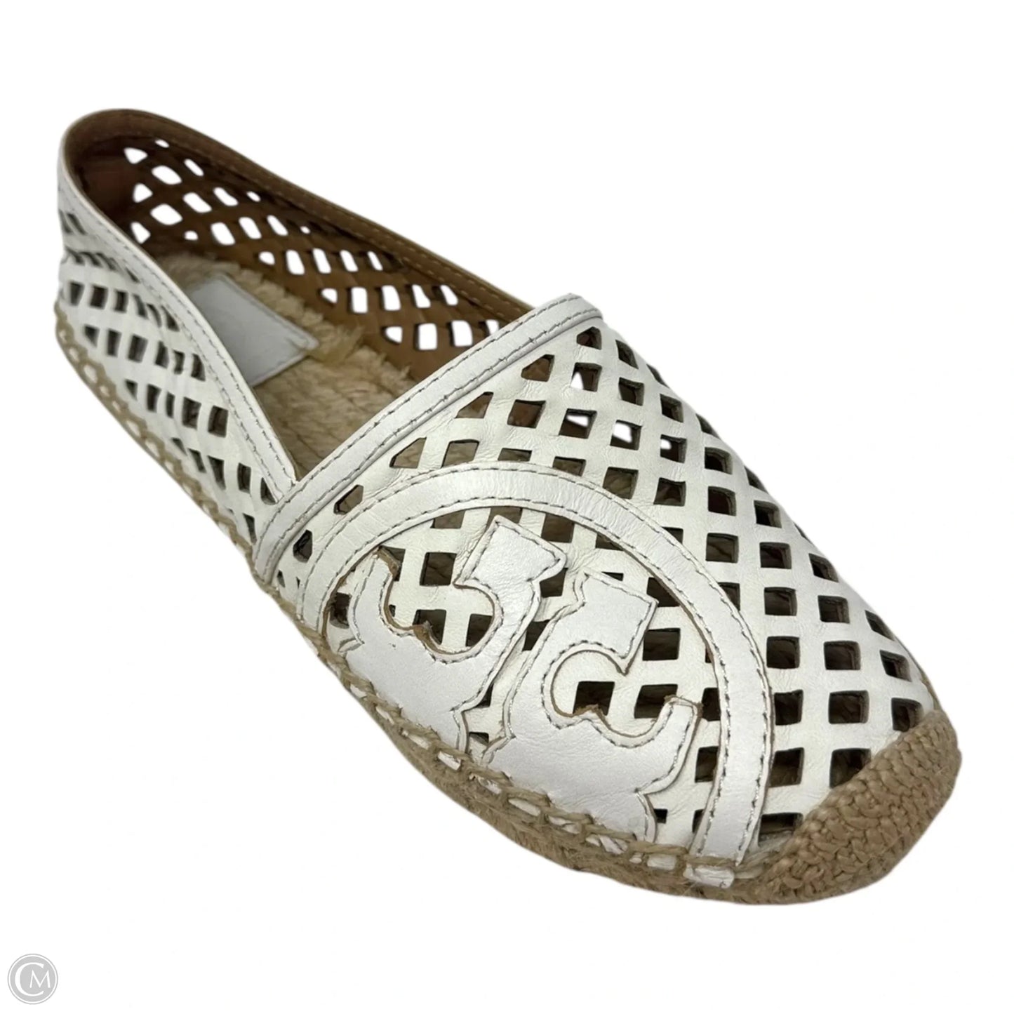 Thatched Espadrille Shoes Designer By Tory Burch In Cream, Size: 5