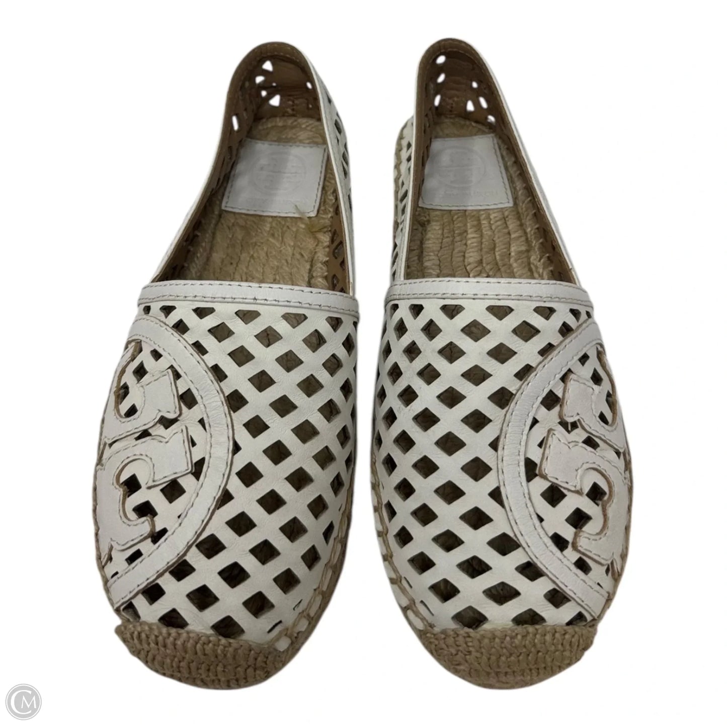 Thatched Espadrille Shoes Designer By Tory Burch In Cream, Size: 5