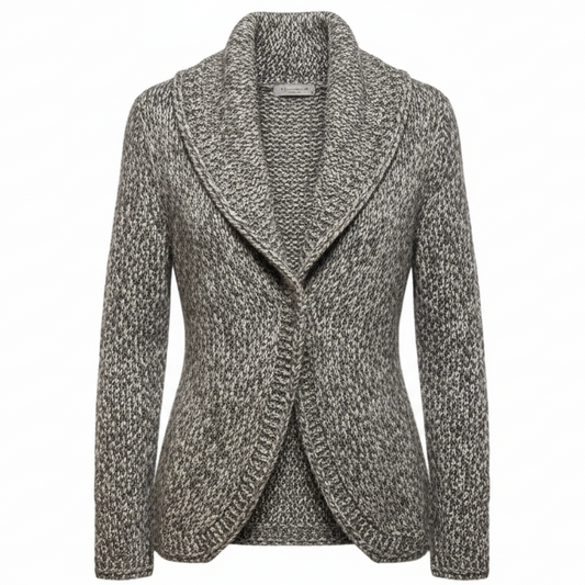 Sweater Cardigan By Elsamanda In Grey, Size: M