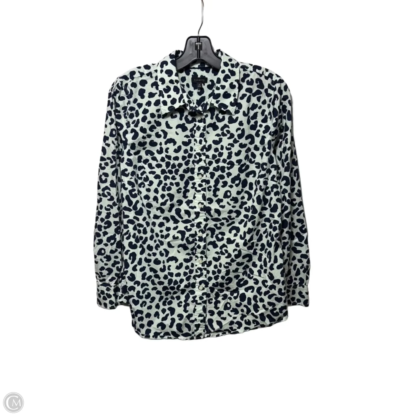 Top Long Sleeve By Talbots In Blue & Green, Size: M