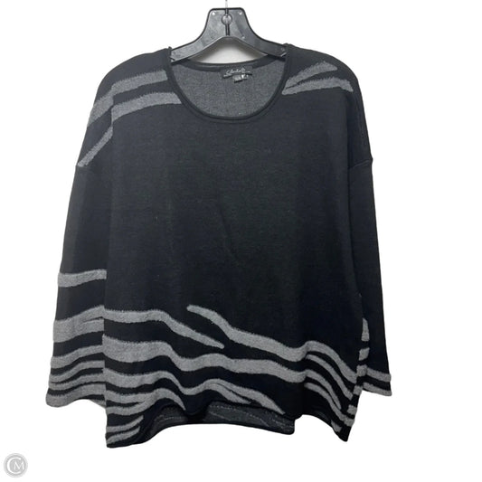 Sweater By Charlie B In Black & Grey, Size: Xl