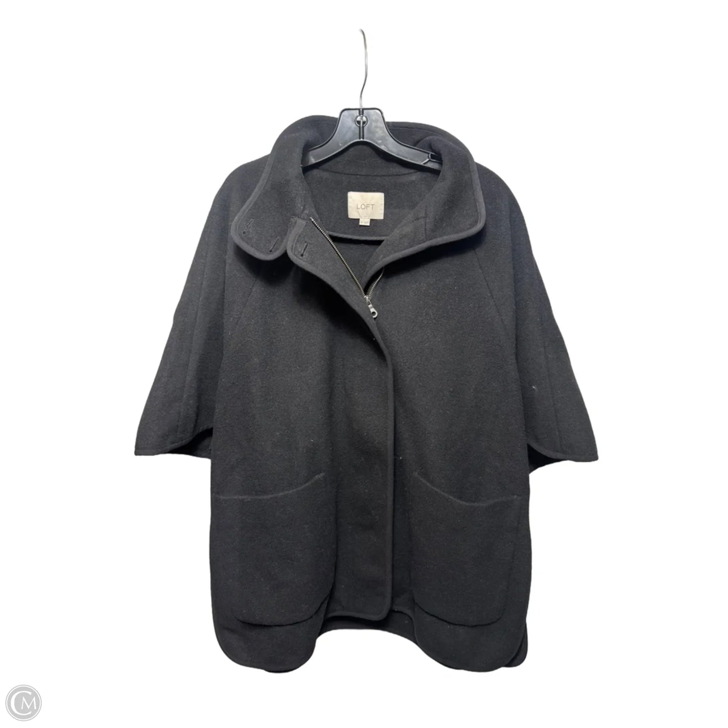 Coat Wool By Loft In Black, Size: Xs