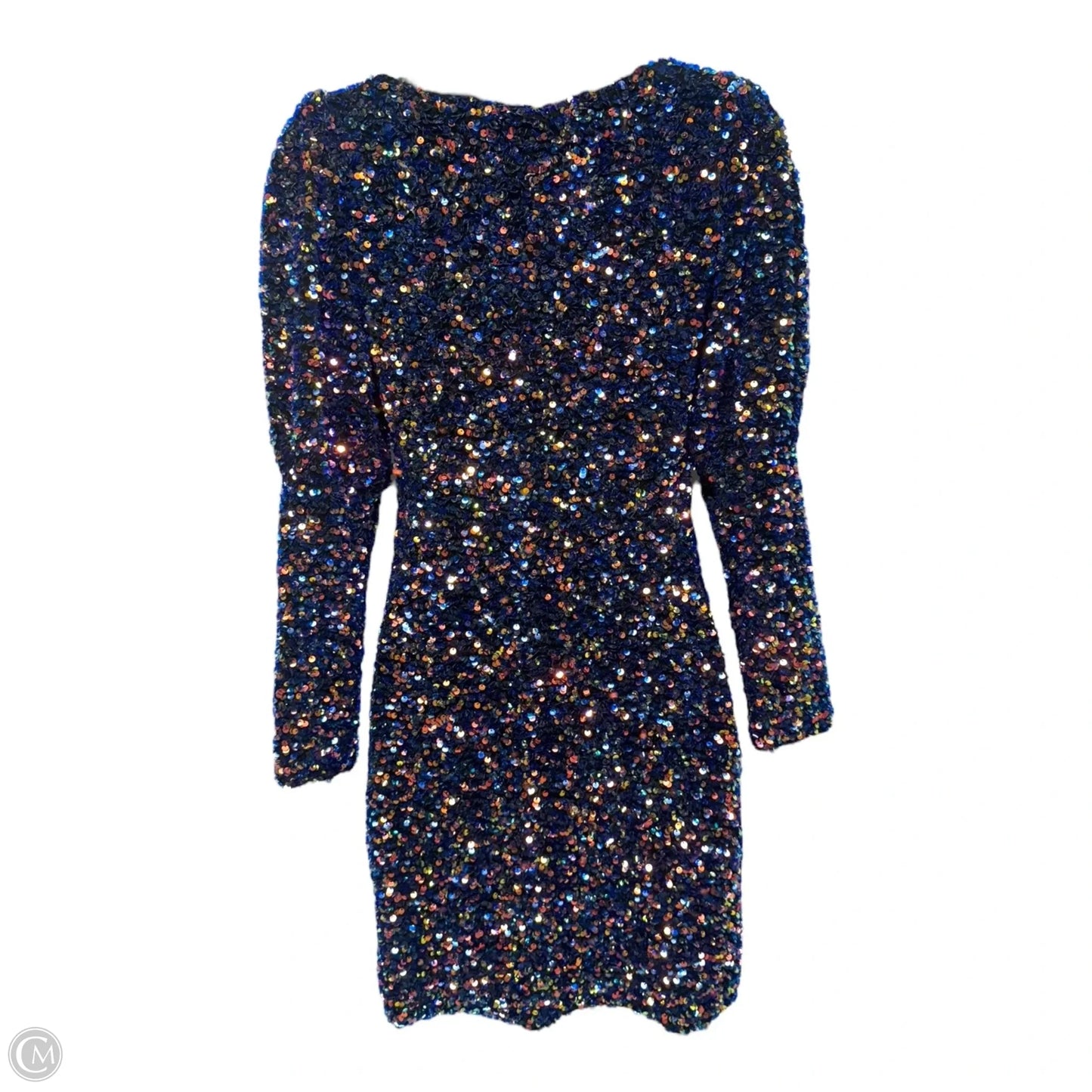 Puff Sleeve Sequin Mini Dress By Zara In Multi-colored, Size: XS