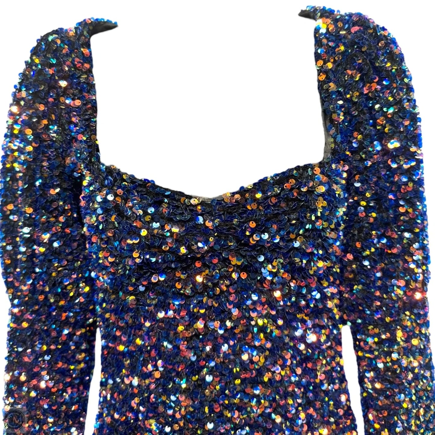 Puff Sleeve Sequin Mini Dress By Zara In Multi-colored, Size: XS