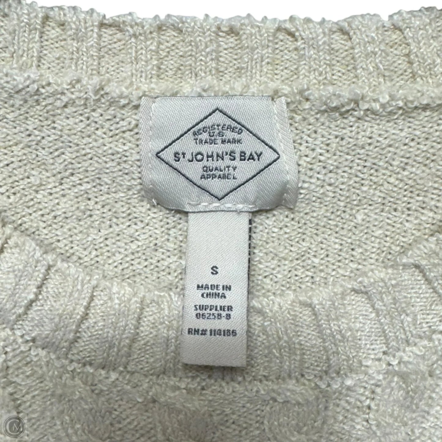 Sweater By St Johns Bay In Cream, Size: S