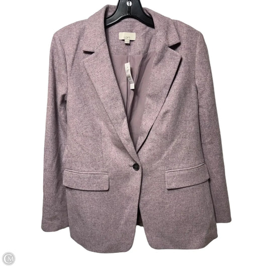 Wool Blend Blazer By Loft In Purple, Size: 8