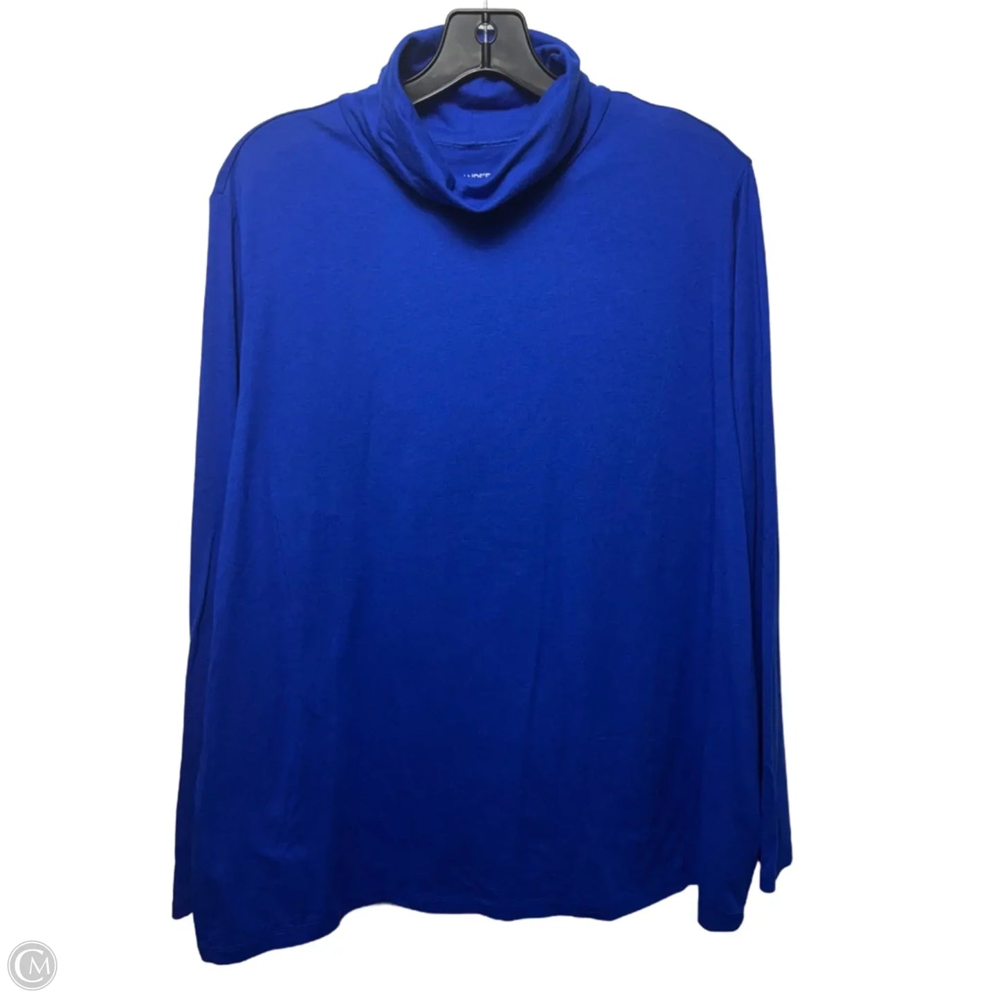 Top Long Sleeve Basic By Lands End In Blue, Size: 2x